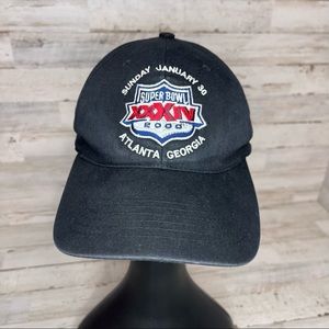NFL Super Bowl XXXIV 2000 Snapback Hat Black Atlanta Georgia